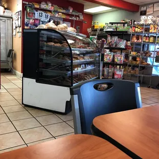 the inside of a restaurant