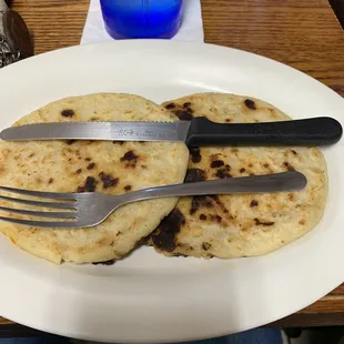 Pupusas revueltas.. they were smaller than usual and barely stuffed