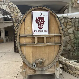 A giant barrel greets you