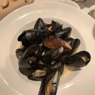 Mussels in white wine sauce. The mussels were HUGE and I wanted to drink the sauce after