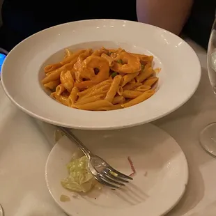 Penne Alla Caruso with shrimp