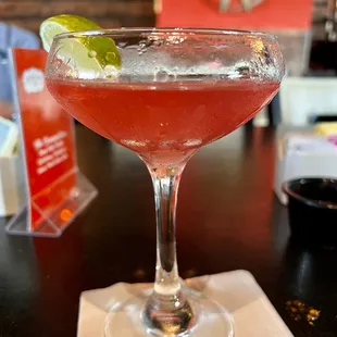 Brunch Cosmopolitan---Absolute Vodka and they weren't shy with Vodka.It was Excellent