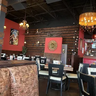 the interior of the restaurant