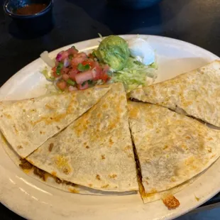 Quesadilla 1/2 brisket 1/2 beef fajita