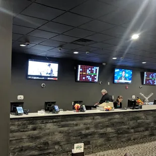 the front desk of a restaurant