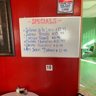 Daily Specials