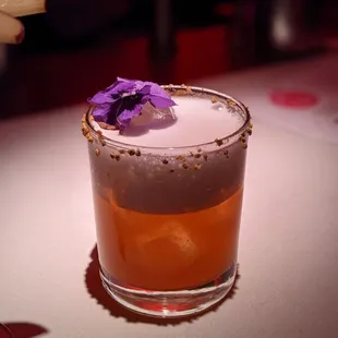 Can&apos;t recall the name of this drink, but it was floral and delicious.