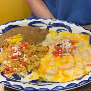 Seafood enchiladas