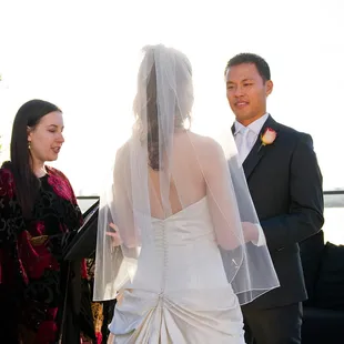 LA Wedding Woman, Elysia Skye,  with Jennifer and Sung at the Roosevelt Hotel.