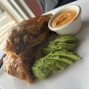 Caliburrito (with chipotle aioli on side)