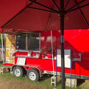a red food truck