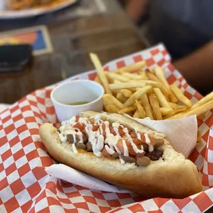 Sonora Hot Dogs and fries