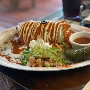 Burro enchilada style