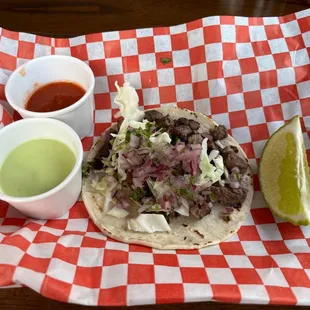 Carne asada taco