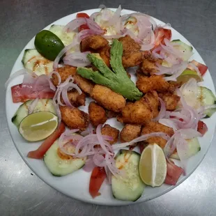 Botana chicharrones de pescado