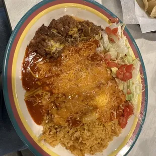 Tamale Platter. &quot;Christmas&quot; sauce