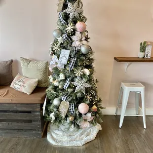 a decorated christmas tree