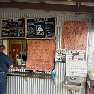 Breakfast and lunch menu