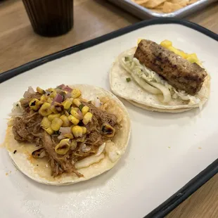 Pork Taco and Mahi Mahi Taco