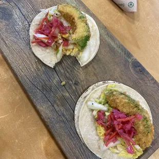 Fried Avocado Tacos
