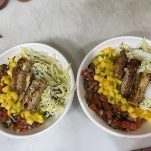 mahi bowls + mango salsa