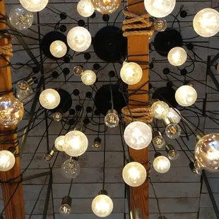 a chandelier with lots of light bulbs