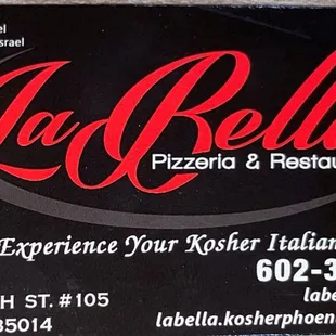 &quot;Kosher Italian Cuisine.&quot; Who knew. But, their cheese calzone was very good.