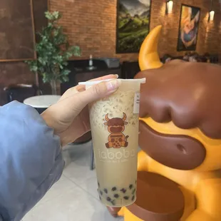 Jasmine Oolong Milk Tea w/ Boba