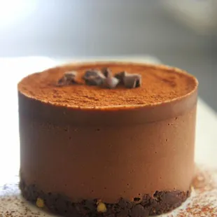 a chocolate cake on a plate