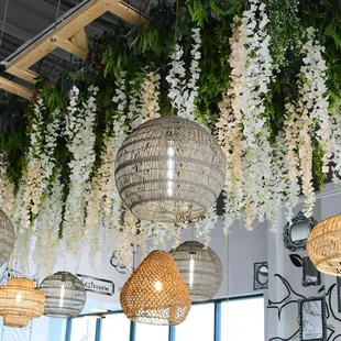 hanging wicker lamps