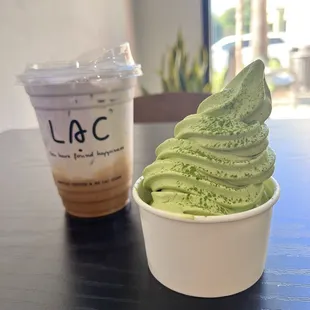 Jasmine Matcha Soft Serve and Co Be (IG@ boba._.addict)