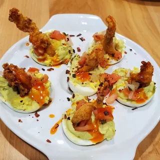 Lobster & Avocado Deviled Eggs
