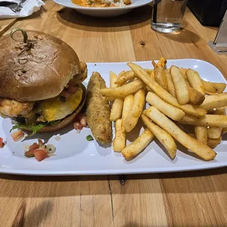 Cajun Seafood Taco Burger