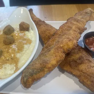 Cajun Fried Fish & Grits