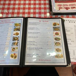 a menu for a restaurant