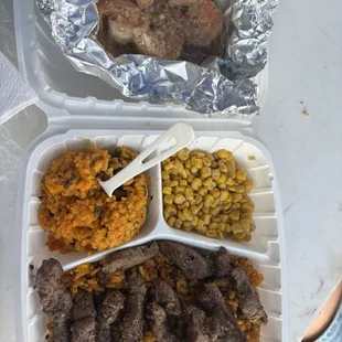 Steak and Spicy Garlic shrimp were phenomenal.
