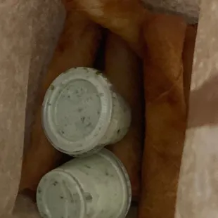 Pastele Lumpias and the sauce are a must have!