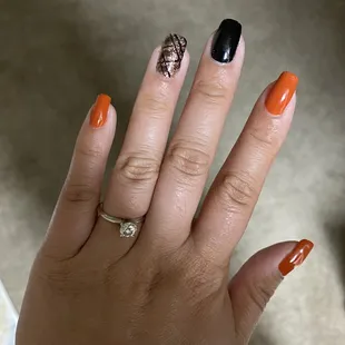 Fall gel nails by Yen