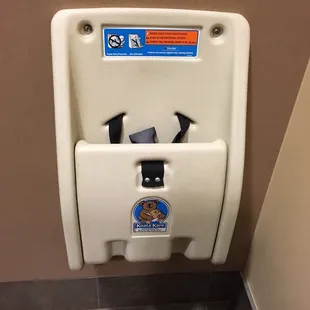 Safety seat in the restroom, genius!