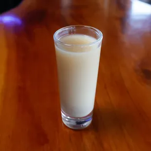a glass of milk