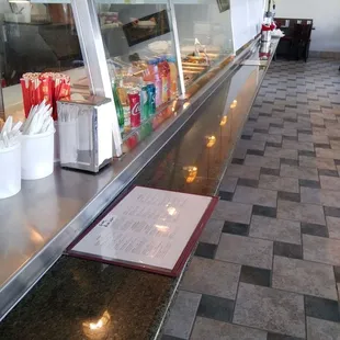 Inside where you can either order from the lunch special buffet or from the menu itself.