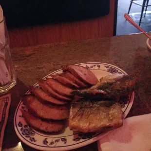 House pupu! Monday night football! Gutaberg sausage! Filet Saba!