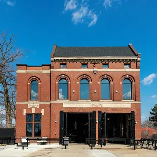 the front of the building