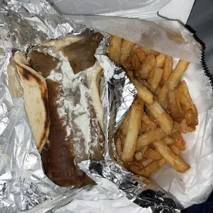 Gyro and fries