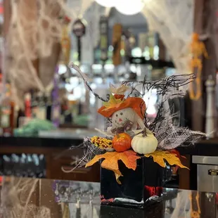 a halloween decoration on a table