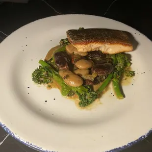 Pan seared king salmon