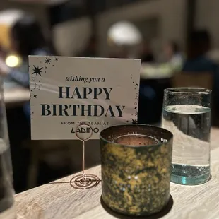 An extremely impersonal birthday gesture