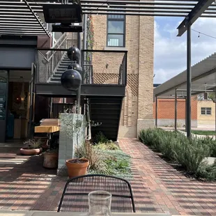 Outdoor seating view.