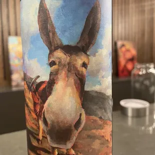 a painting of a donkey