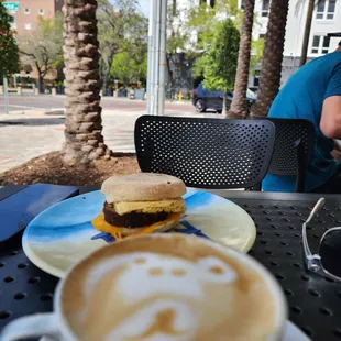 Nice outdoor spot on the rare nice days when it's not oppressively hot